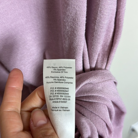 ARITZIA Wilfred Free Marcoux Tunic Dress Pockets
 V-neck in Lilac Size Small‎ - Picture 6 of 8